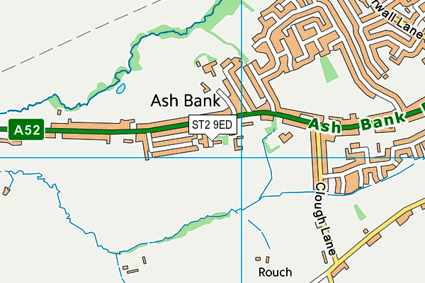 ST2 9ED map - OS VectorMap District (Ordnance Survey)