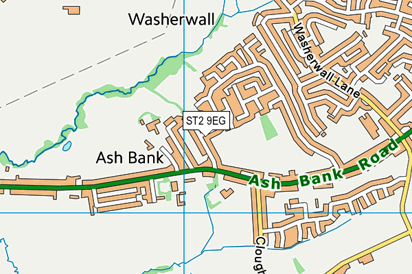 ST2 9EG map - OS VectorMap District (Ordnance Survey)