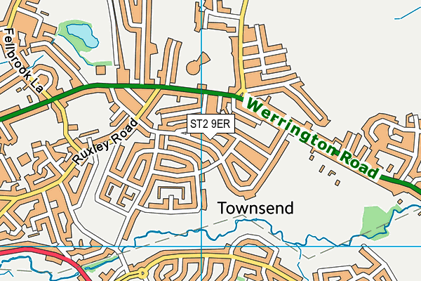 ST2 9ER map - OS VectorMap District (Ordnance Survey)