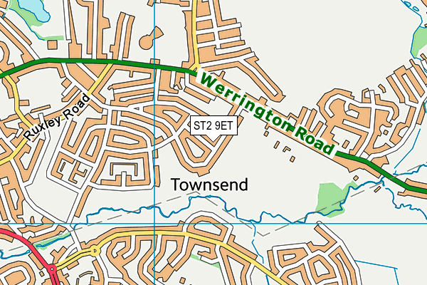 ST2 9ET map - OS VectorMap District (Ordnance Survey)