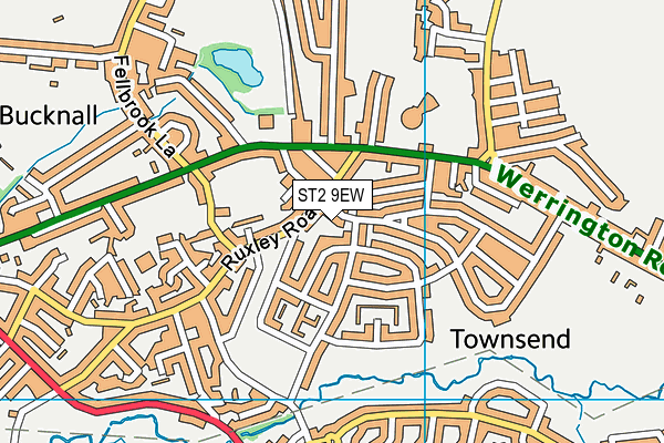 ST2 9EW map - OS VectorMap District (Ordnance Survey)