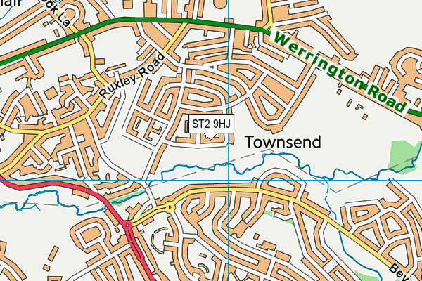 ST2 9HJ map - OS VectorMap District (Ordnance Survey)