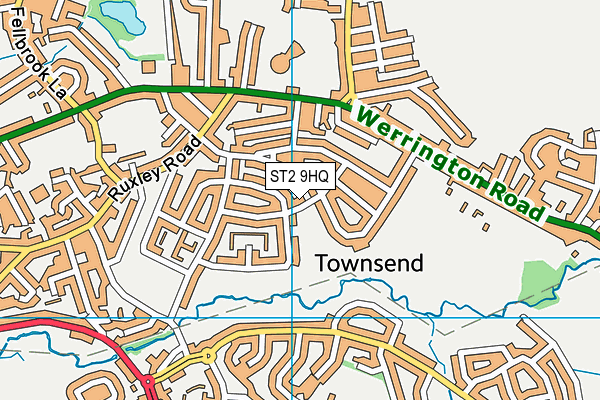 ST2 9HQ map - OS VectorMap District (Ordnance Survey)