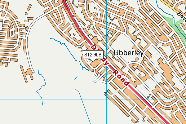 ST2 9LB map - OS VectorMap District (Ordnance Survey)