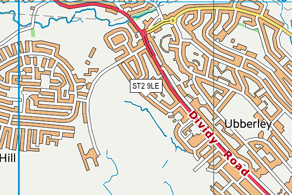 ST2 9LE map - OS VectorMap District (Ordnance Survey)