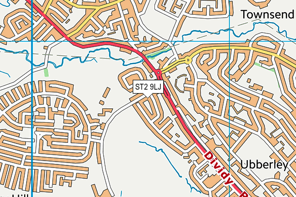 ST2 9LJ map - OS VectorMap District (Ordnance Survey)