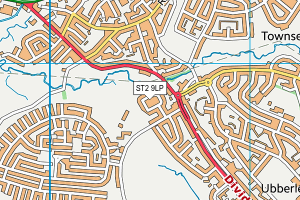 ST2 9LP map - OS VectorMap District (Ordnance Survey)