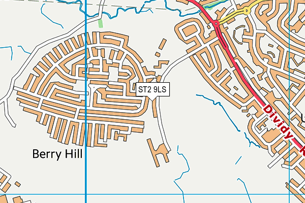 ST2 9LS map - OS VectorMap District (Ordnance Survey)