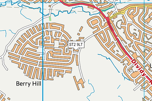 ST2 9LT map - OS VectorMap District (Ordnance Survey)