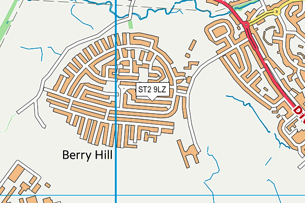 ST2 9LZ map - OS VectorMap District (Ordnance Survey)