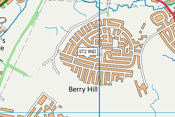 ST2 9ND map - OS VectorMap District (Ordnance Survey)