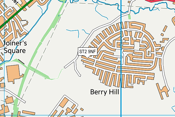 ST2 9NF map - OS VectorMap District (Ordnance Survey)