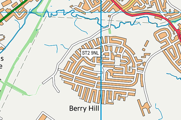 ST2 9NL map - OS VectorMap District (Ordnance Survey)