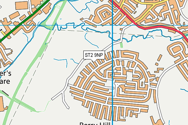 ST2 9NP map - OS VectorMap District (Ordnance Survey)