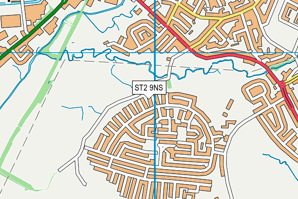 ST2 9NS map - OS VectorMap District (Ordnance Survey)