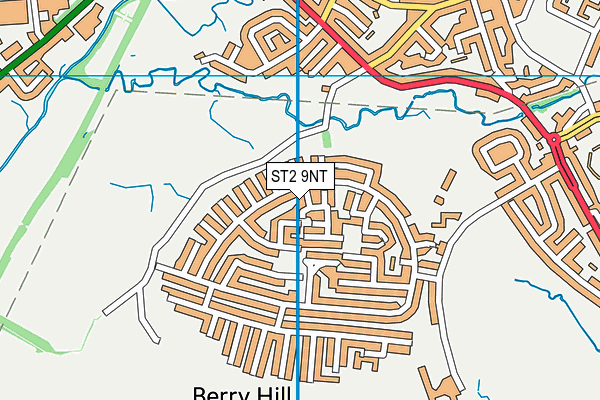 ST2 9NT map - OS VectorMap District (Ordnance Survey)