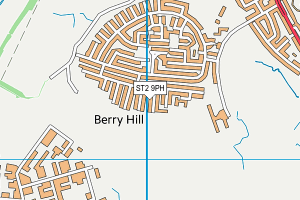 ST2 9PH map - OS VectorMap District (Ordnance Survey)