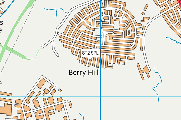 ST2 9PL map - OS VectorMap District (Ordnance Survey)