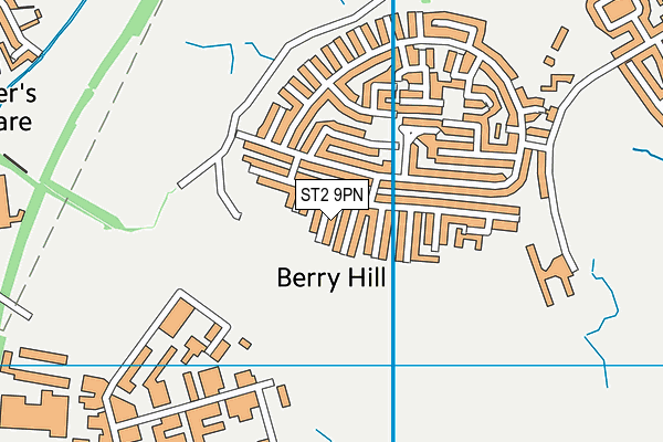 ST2 9PN map - OS VectorMap District (Ordnance Survey)
