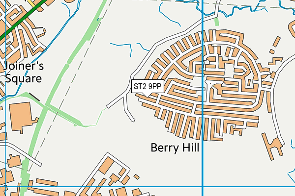 ST2 9PP map - OS VectorMap District (Ordnance Survey)