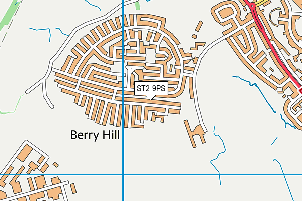 ST2 9PS map - OS VectorMap District (Ordnance Survey)