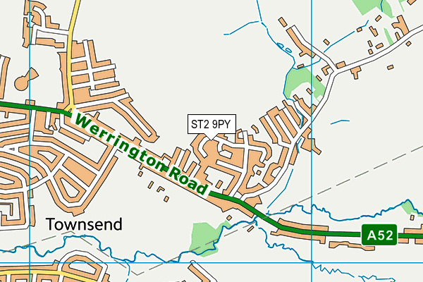 ST2 9PY map - OS VectorMap District (Ordnance Survey)