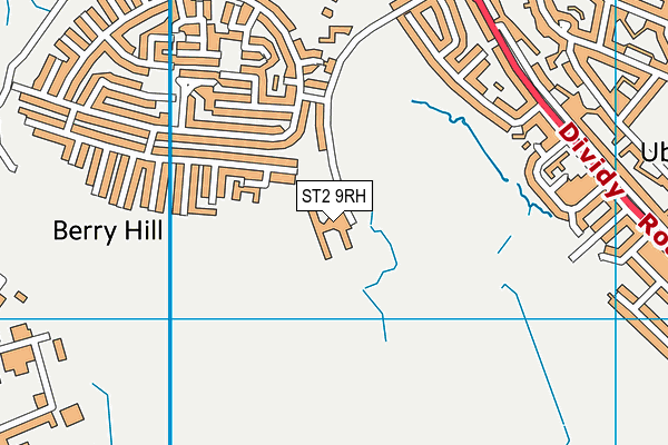ST2 9RH map - OS VectorMap District (Ordnance Survey)