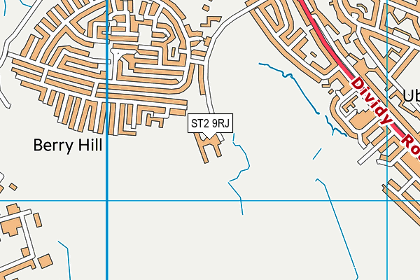 ST2 9RJ map - OS VectorMap District (Ordnance Survey)