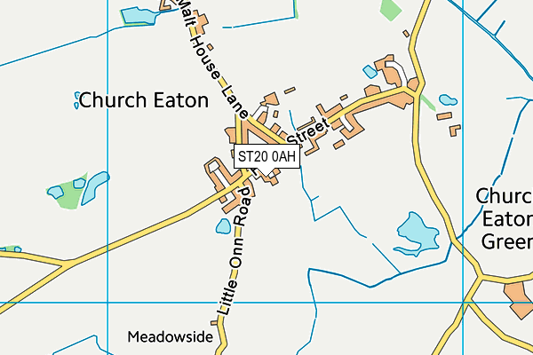 ST20 0AH map - OS VectorMap District (Ordnance Survey)