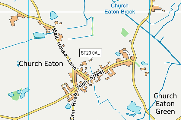 ST20 0AL map - OS VectorMap District (Ordnance Survey)