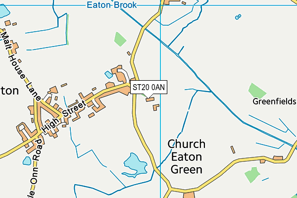 ST20 0AN map - OS VectorMap District (Ordnance Survey)