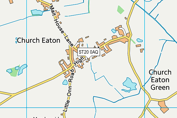 ST20 0AQ map - OS VectorMap District (Ordnance Survey)