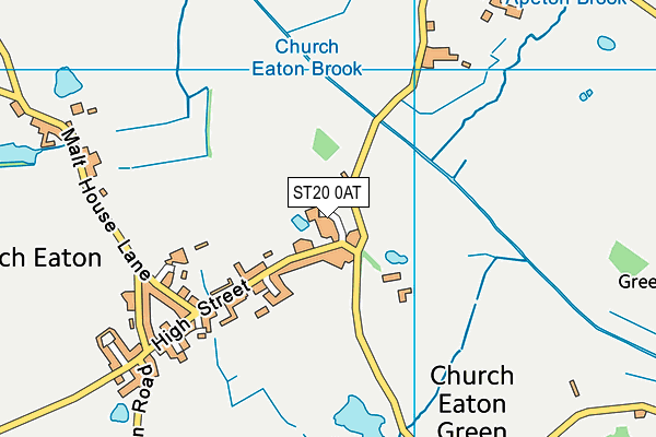 ST20 0AT map - OS VectorMap District (Ordnance Survey)