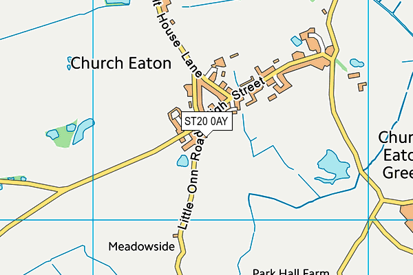 ST20 0AY map - OS VectorMap District (Ordnance Survey)