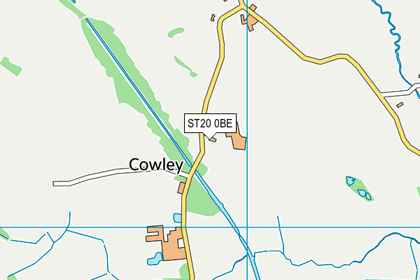 ST20 0BE map - OS VectorMap District (Ordnance Survey)