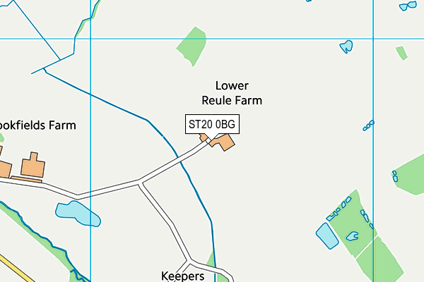 ST20 0BG map - OS VectorMap District (Ordnance Survey)
