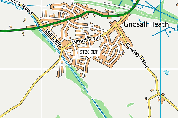 ST20 0DF map - OS VectorMap District (Ordnance Survey)