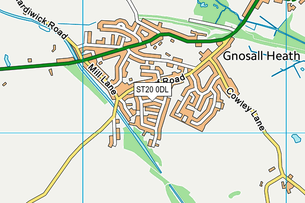 ST20 0DL map - OS VectorMap District (Ordnance Survey)