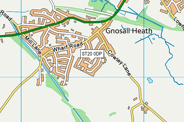 ST20 0DP map - OS VectorMap District (Ordnance Survey)