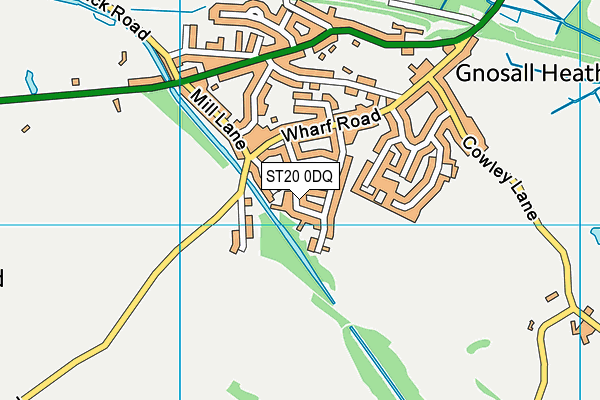 ST20 0DQ map - OS VectorMap District (Ordnance Survey)