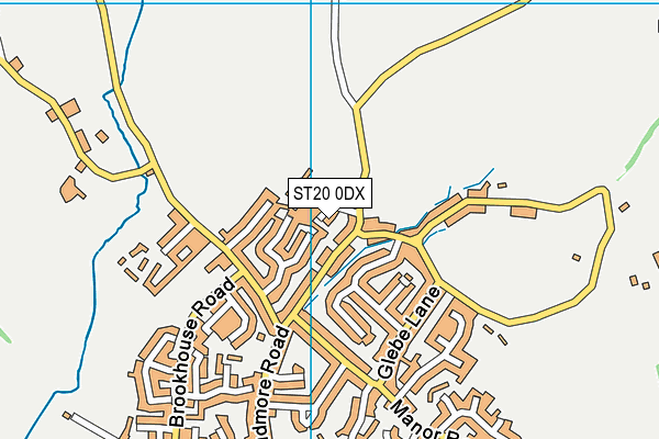 ST20 0DX map - OS VectorMap District (Ordnance Survey)