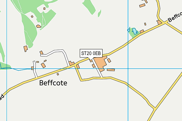 ST20 0EB map - OS VectorMap District (Ordnance Survey)