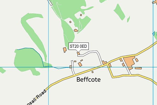 ST20 0ED map - OS VectorMap District (Ordnance Survey)