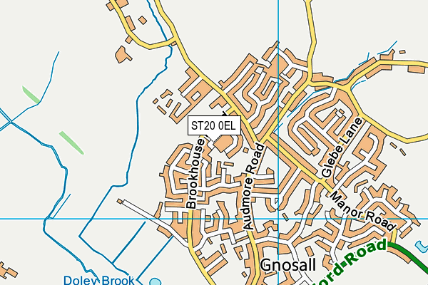 ST20 0EL map - OS VectorMap District (Ordnance Survey)