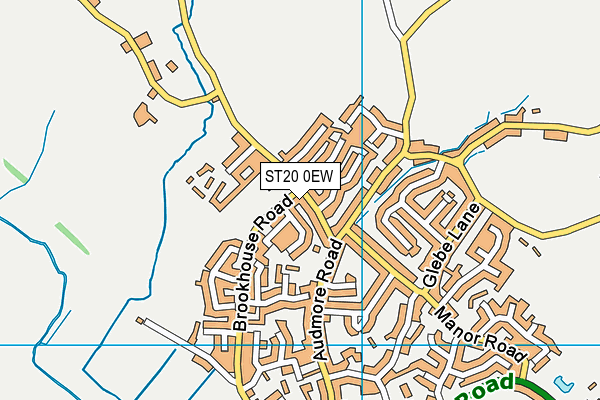 ST20 0EW map - OS VectorMap District (Ordnance Survey)