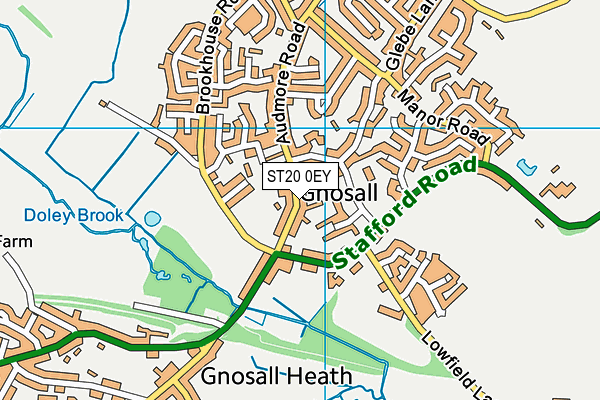 ST20 0EY map - OS VectorMap District (Ordnance Survey)