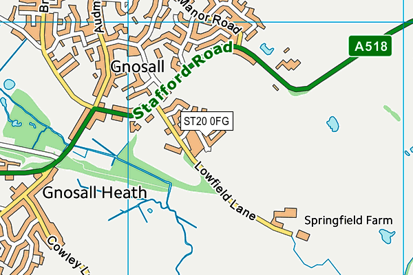 ST20 0FG map - OS VectorMap District (Ordnance Survey)