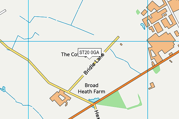 ST20 0GA map - OS VectorMap District (Ordnance Survey)