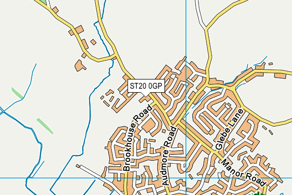 ST20 0GP map - OS VectorMap District (Ordnance Survey)