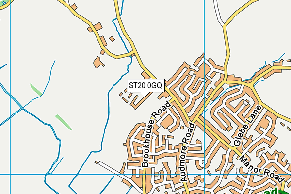 ST20 0GQ map - OS VectorMap District (Ordnance Survey)